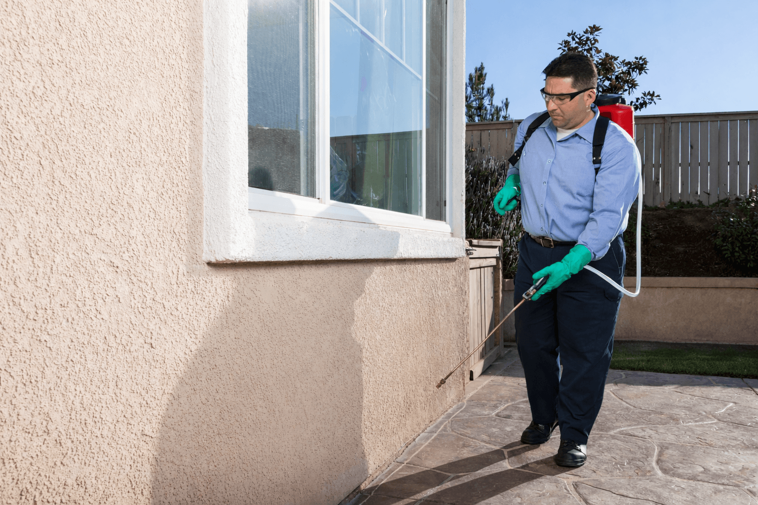 APE technicians walking through apartment building